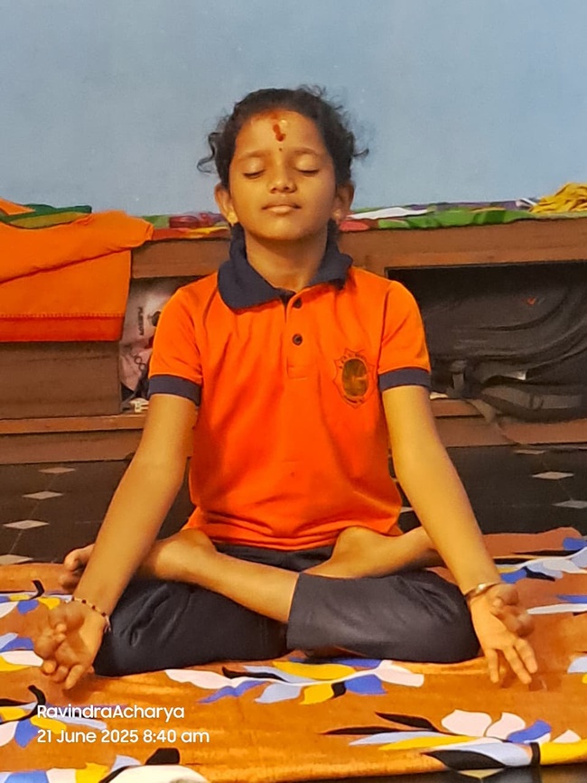 11th International Yoga Day Observed at NHPS Hanehalli, Barkur